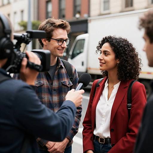 Urban Street Interview with Engaging Conversation