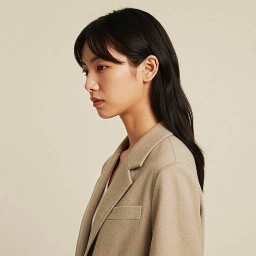 Side Part Hairstyle on Business Model