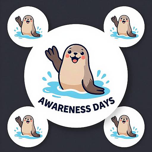 Playful Cartoon Sea Lion Logo