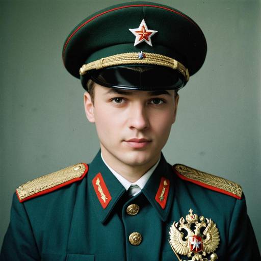 Young Man in Russian Military Uniform