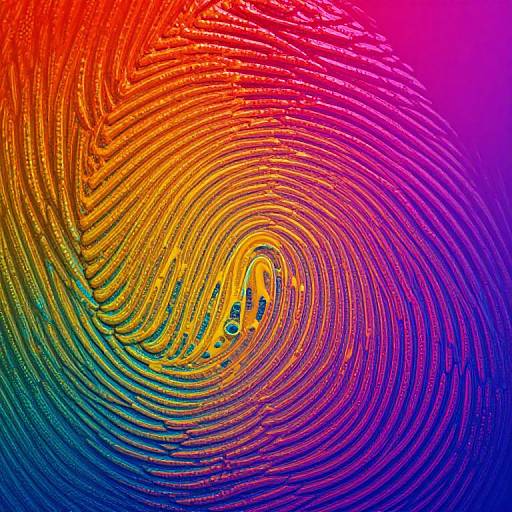 Vibrant Fingerprint Abstract Art