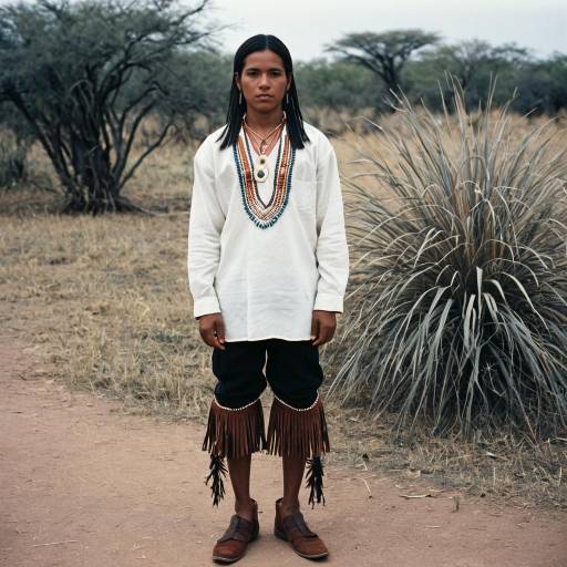 Stylish Botswana National Costume Portrait