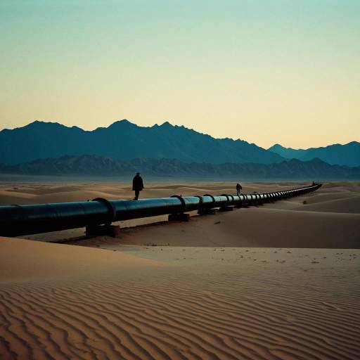 Pipeline in Desert Dusk