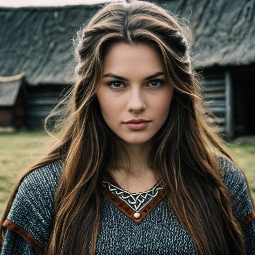 Viking Woman in Traditional Clothing