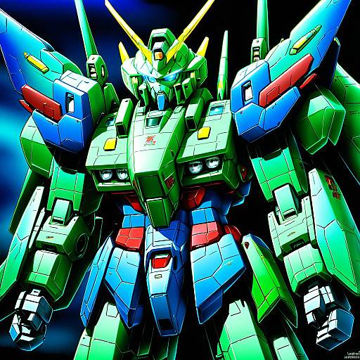 Illustration of Gundam aerial, gundam in the style of Kannazuki hato