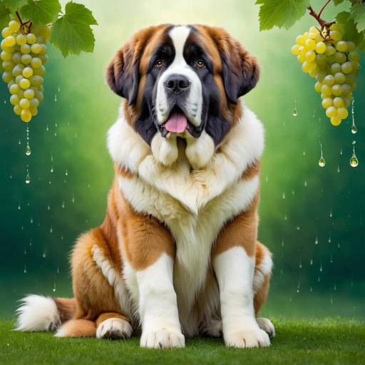 Noble St. Bernard Surrounded by Nature Noble St. Bernard Surrounded by Nature