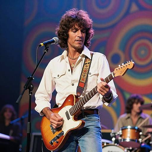 Young Carlos Santana 1970s Rock Vibe