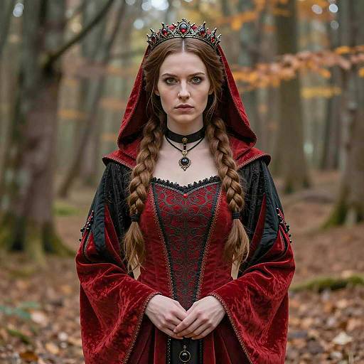 Midnight Sorceress in Enchanted Forest