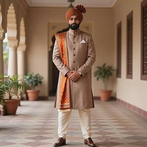 Indian Groom in Traditional Wedding Attire