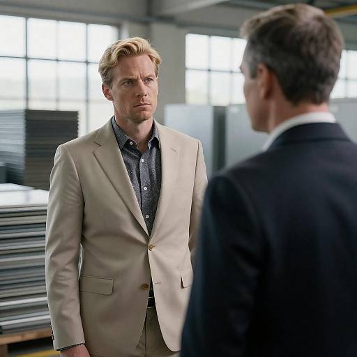 Industrial Portrait of Two Men in Suits