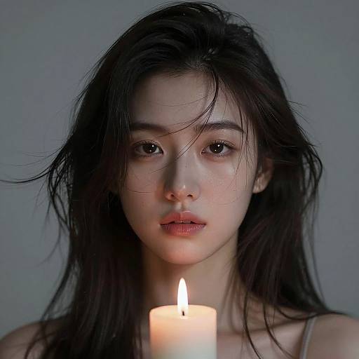 Photorealistic Headshot with Windswept Hair