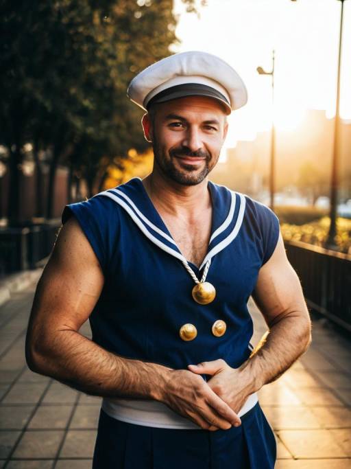 Realistic Popeye the Sailor Man Cosplay