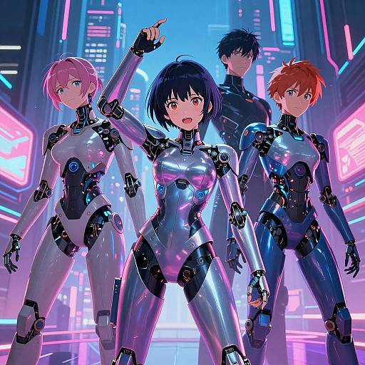 Futuristic Anime Cyberpunk Characters