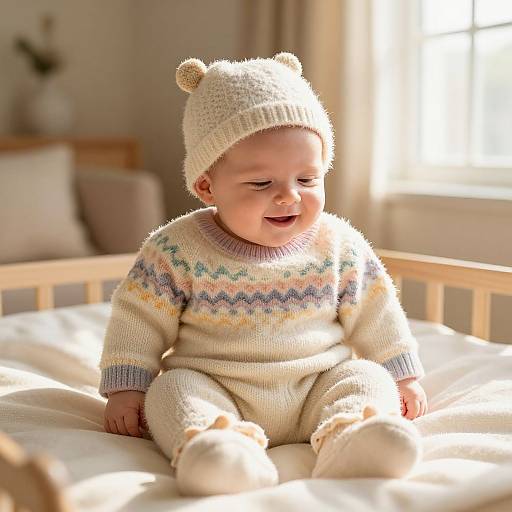 Cozy Newborn in Festive Knitwear