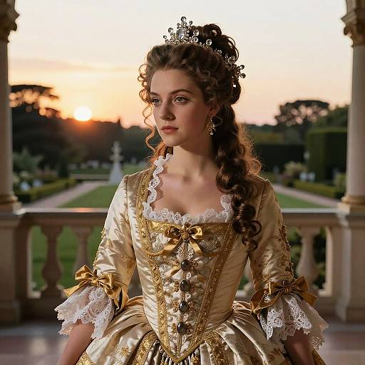 Baroque Portrait of Elegantly Dressed Woman