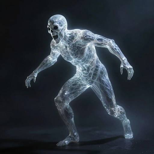 Ethereal Ghostly Hunter in Moonlight