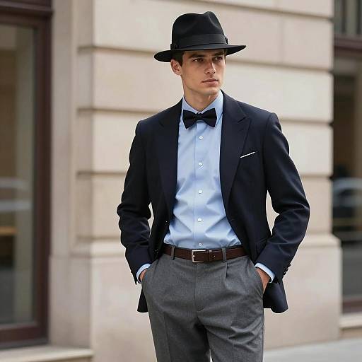 Stylish Man in Modern Vintage Great Gatsby Outfit