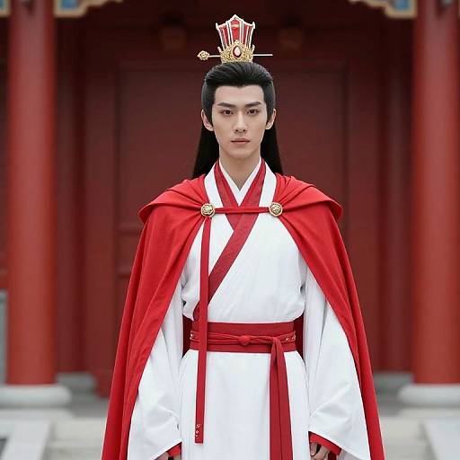 Regal Male in Red Robes