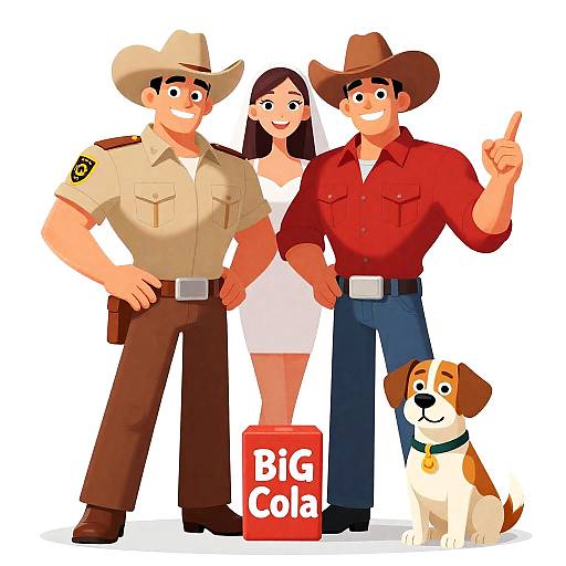 Vibrant Group Scene with Big Cola