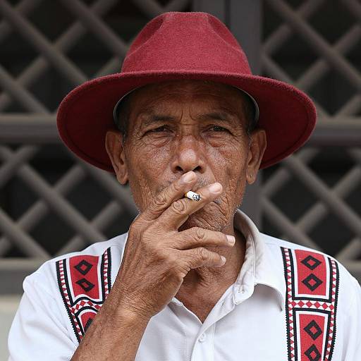 Intense Middle-Aged Man with Hat
