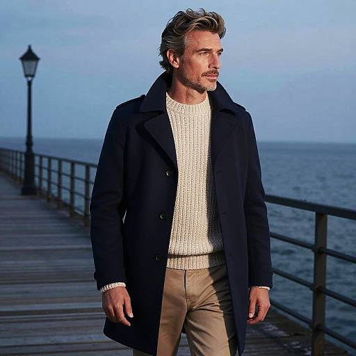 Mature Male Layered Fade Seaside Editorial