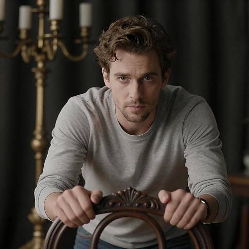 Intense Portrait of a White Man