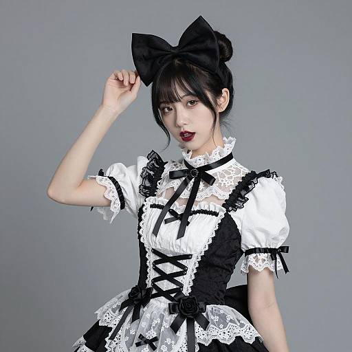 Gothic Elegance: Asian Woman in Costume