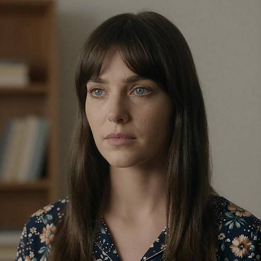 Portrait of a Woman in Floral Shirt