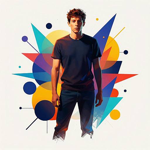 Sam Altman Abstract Digital Portrait