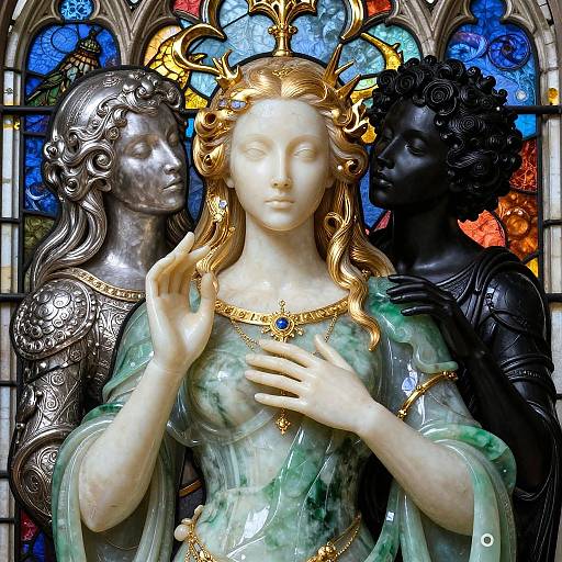 Ivory and Jade Embodiment of Spring