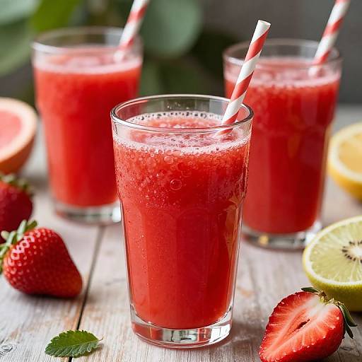 Vibrant Red Juice and Nature's Bounty