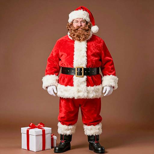 Cheerful Plus Size Santa's Helper Portrait