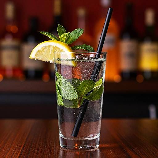 Refreshing Sparkling Mint Lemon Drink