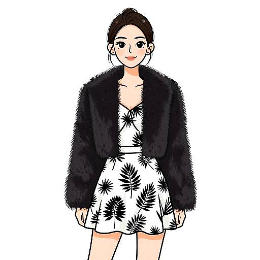 Smiling Woman in Casual Chic Outfit