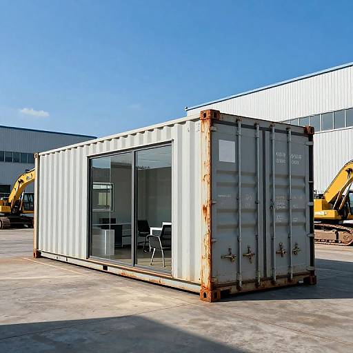 Modern Conex Container Office Setup