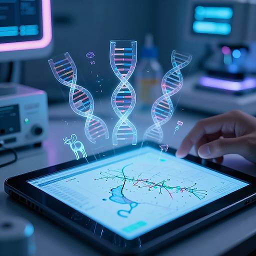 Digital Animal Genetic Mapping Close-Up