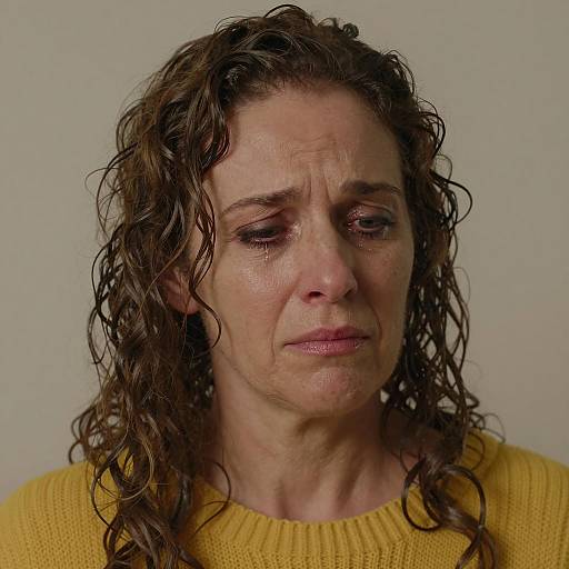 Emotive Close-Up of a Sad Woman