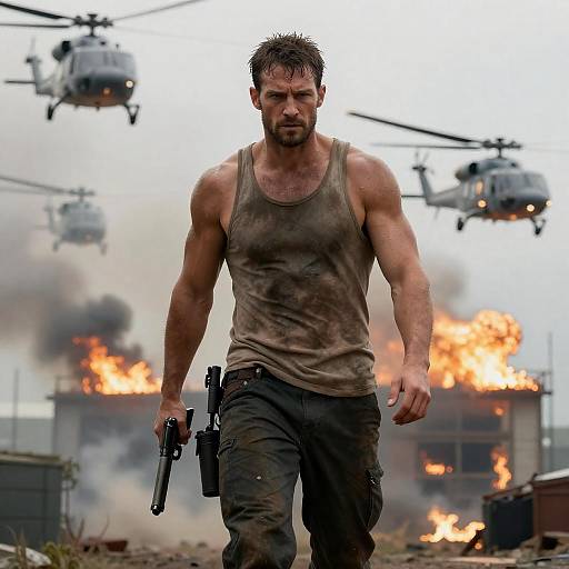 Heroic Survivor in a Chaotic Scene