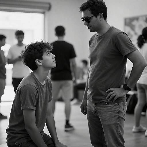 Engaging Black-and-White Scene Interaction