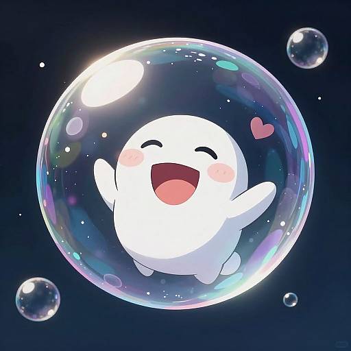 Hopeful Air Bubble in Darkness