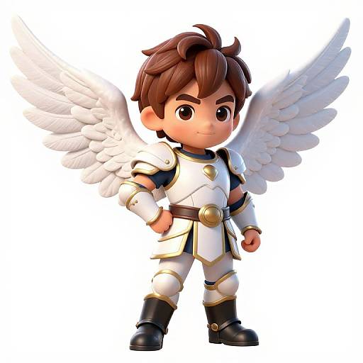 Confident Angel Boy Game Character