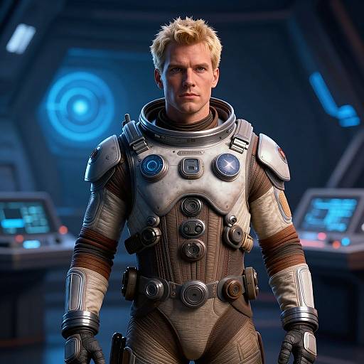 Hyperrealistic Futuristic Space Pilot Portrait