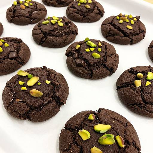 Double Chocolate Brownie Pistachio Cookies