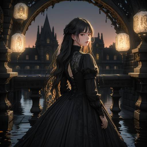 Gothic Anime Portrait by Twilight Bridge