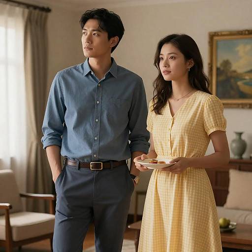 Cozy Room Portrait of Couple