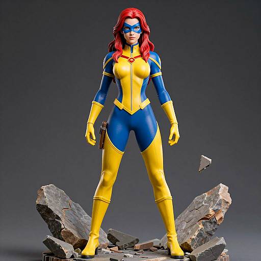 Photorealistic Female Superhero Statue