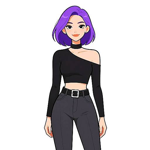 Smiling Woman in Minimalist Fashion