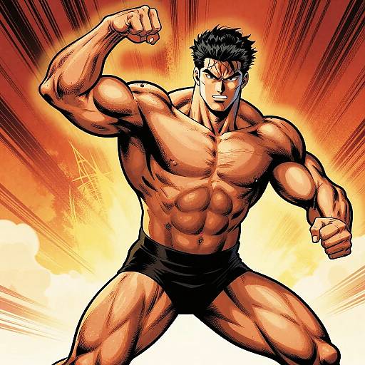 Heroic Ma Dong Seok Muscle Illustration