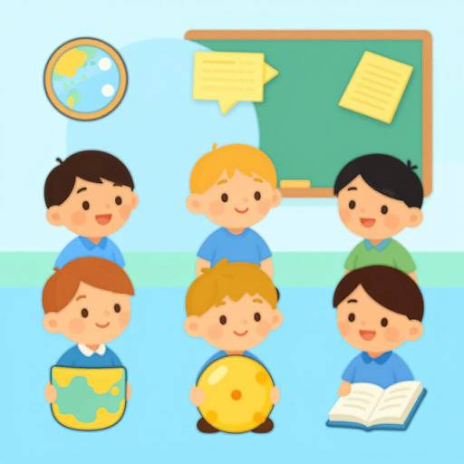Smiling Children Classroom Clipart
