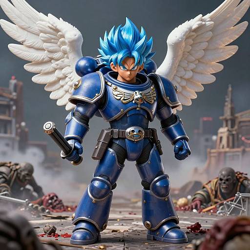 Ultramarine Space Marine Epic Scene